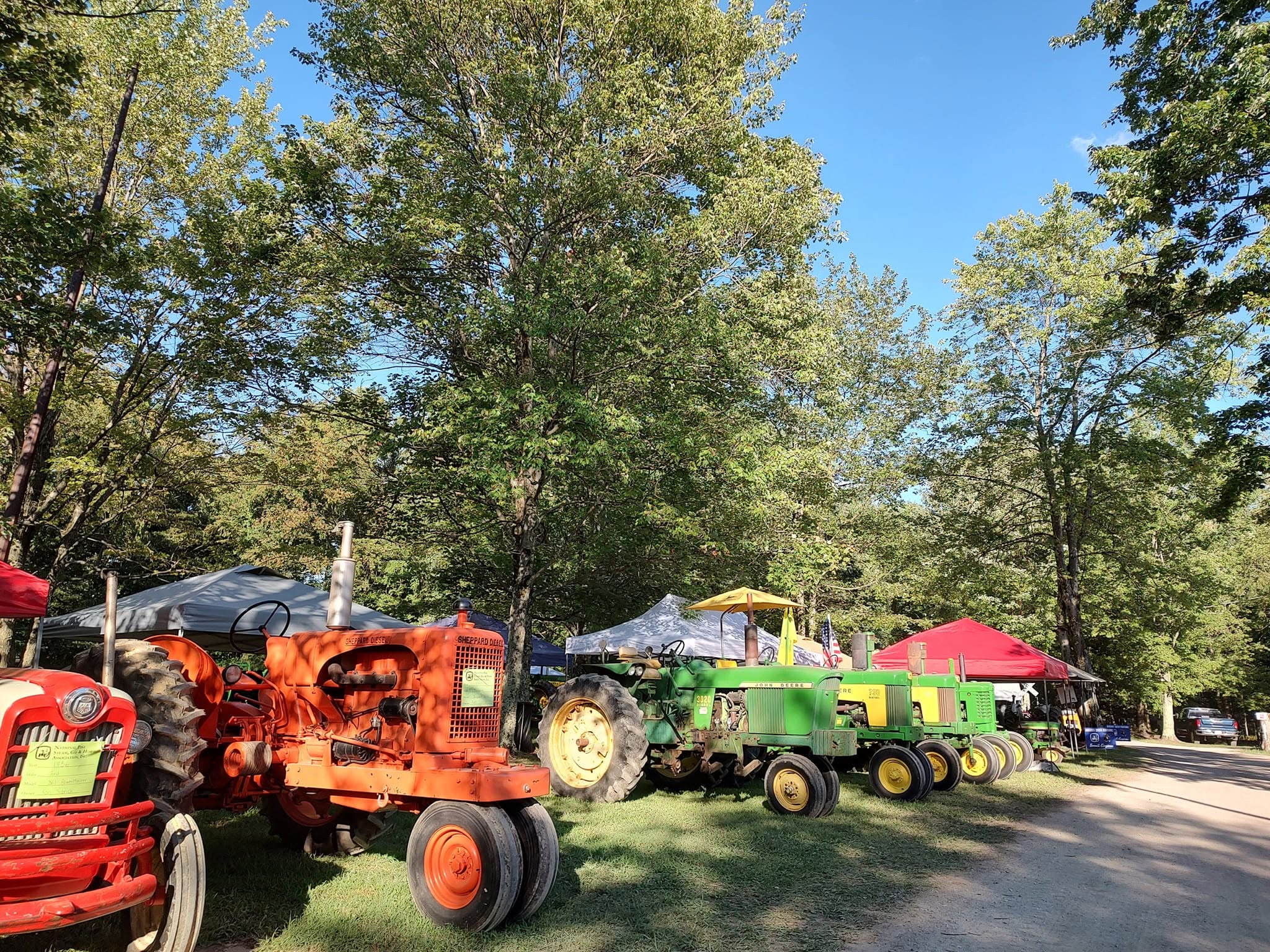 Aerial view of the National Pike Steam Show grounds, over 100 acres along Route 40